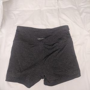 Calvin Klein Grey Fitted Work Out Shorts XS